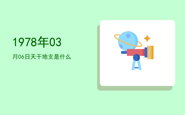 1978年03月06日天干地支是什么