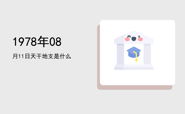 1978年08月11日天干地支是什么