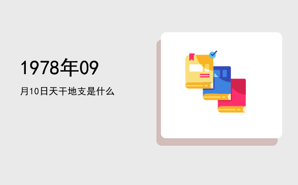 1978年09月10日天干地支是什么