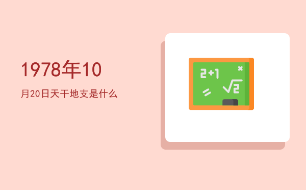 1978年10月20日天干地支是什么