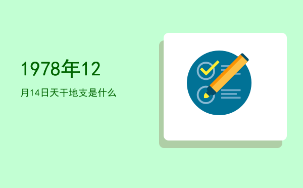 1978年12月14日天干地支是什么