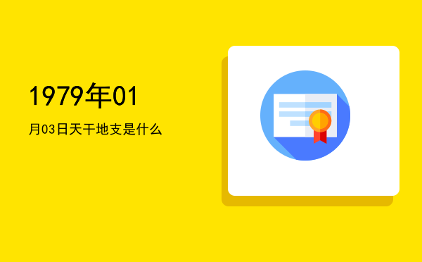 1979年01月03日天干地支是什么