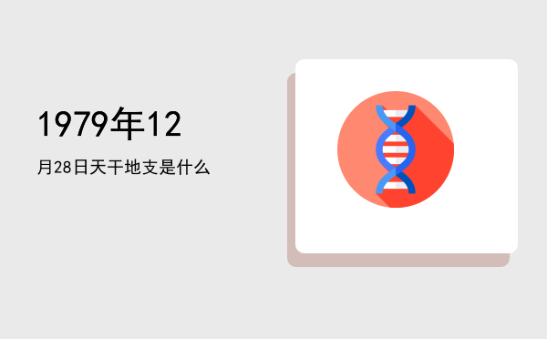 1979年12月28日天干地支是什么
