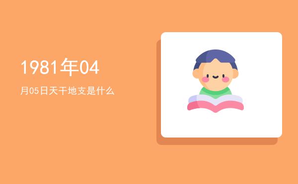 1981年04月05日天干地支是什么