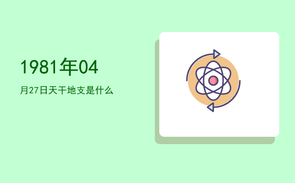 1981年04月27日天干地支是什么