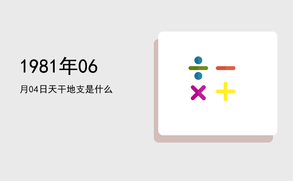 1981年06月04日天干地支是什么
