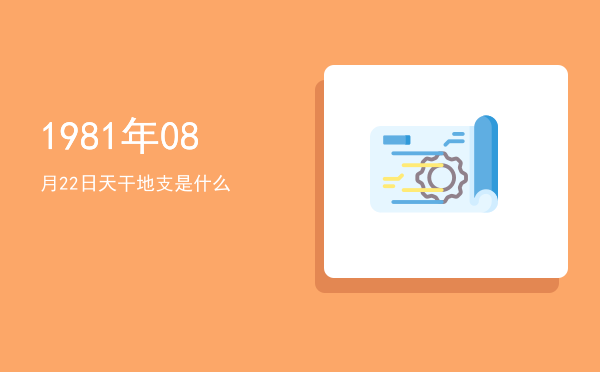 1981年08月22日天干地支是什么