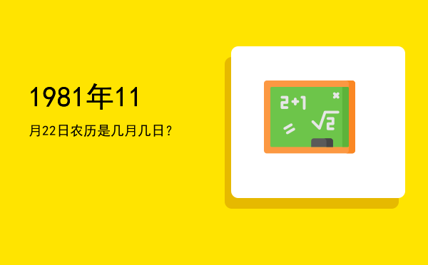 1981年11月22日农历是几月几日?