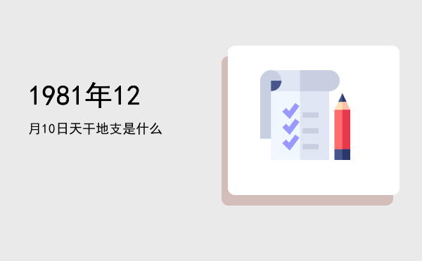 1981年12月10日天干地支是什么