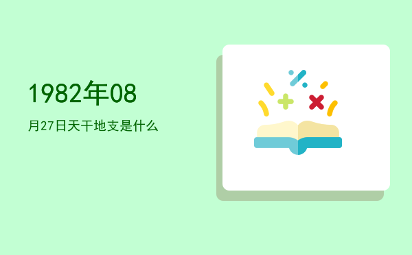 1982年08月27日天干地支是什么