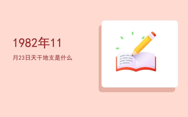 1982年11月23日天干地支是什么