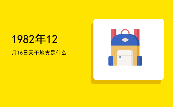 1982年12月16日天干地支是什么