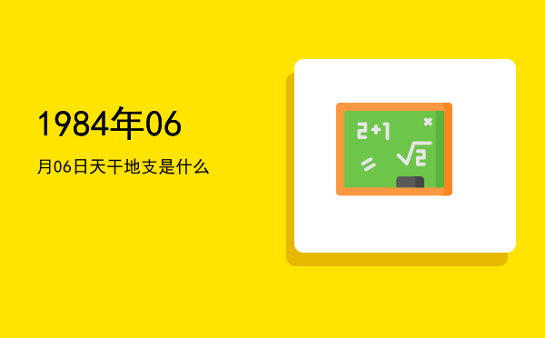1984年06月06日天干地支是什么
