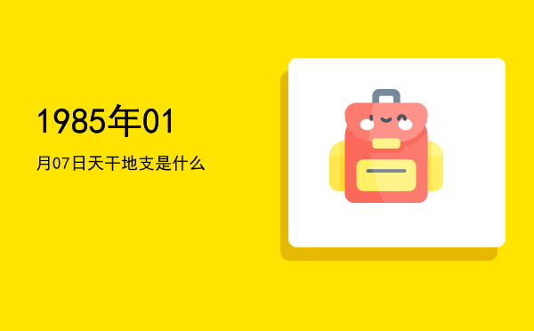 1985年01月07日天干地支是什么