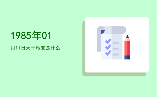 1985年01月11日天干地支是什么
