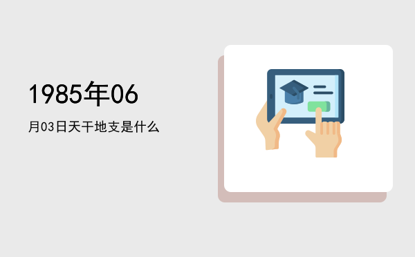 1985年06月03日天干地支是什么