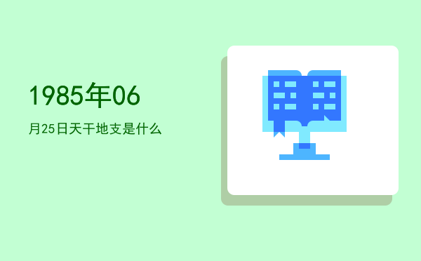 1985年06月25日天干地支是什么