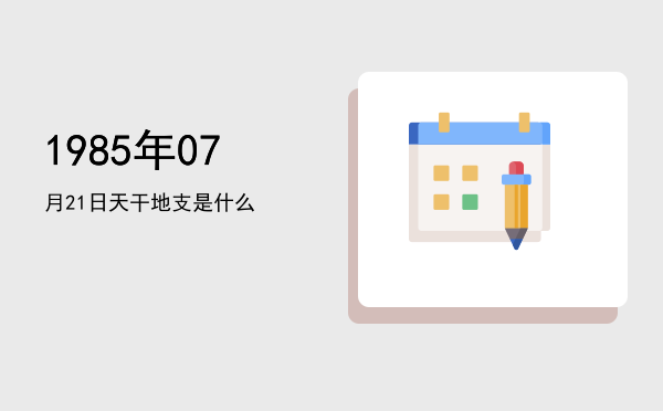 1985年07月21日天干地支是什么