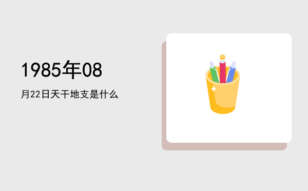 1985年08月22日天干地支是什么