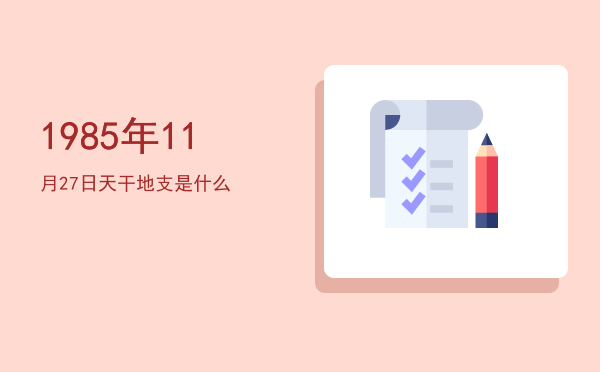 1985年11月27日天干地支是什么