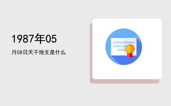 1987年05月08日天干地支是什么