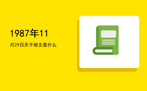 1987年11月29日天干地支是什么