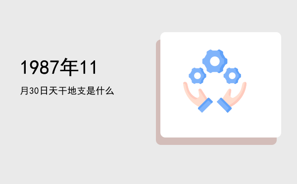 1987年11月30日天干地支是什么