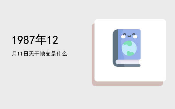 1987年12月11日天干地支是什么