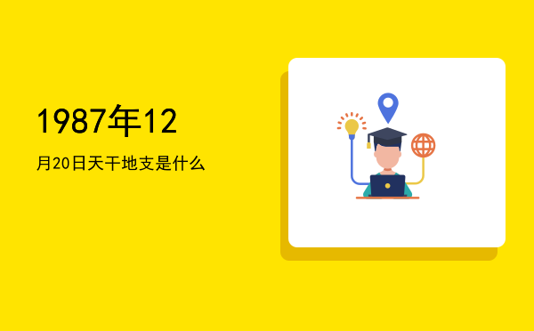 1987年12月20日天干地支是什么