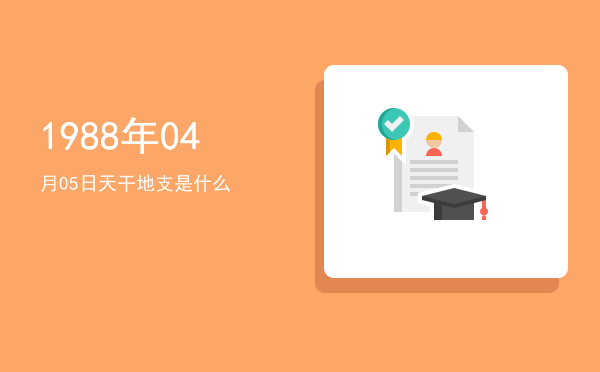1988年04月05日天干地支是什么