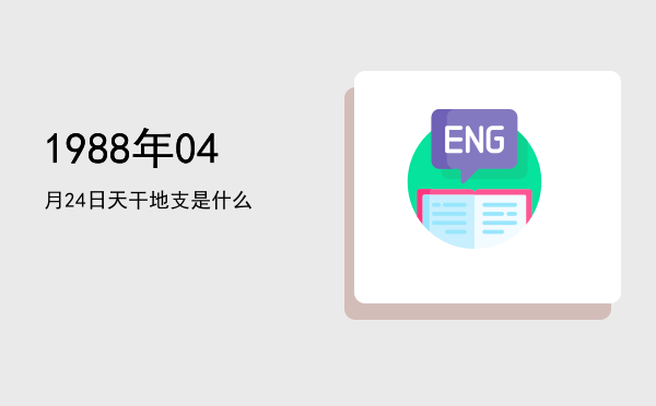 1988年04月24日天干地支是什么