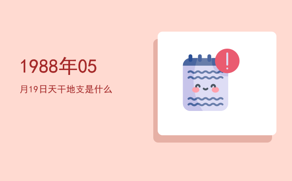 1988年05月19日天干地支是什么