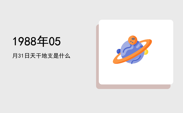 1988年05月31日天干地支是什么