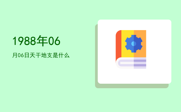 1988年06月06日天干地支是什么