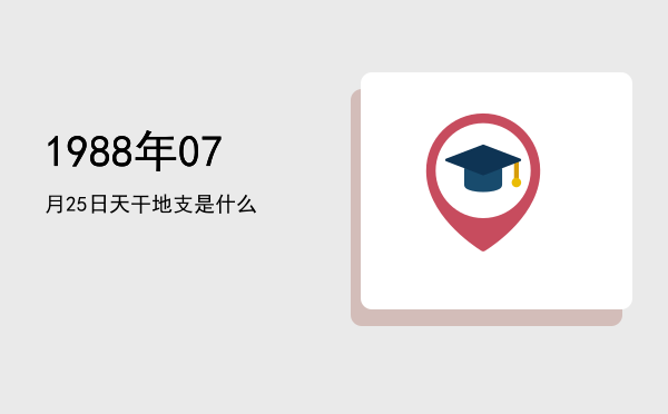 1988年07月25日天干地支是什么