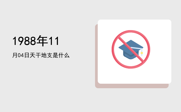 1988年11月04日天干地支是什么