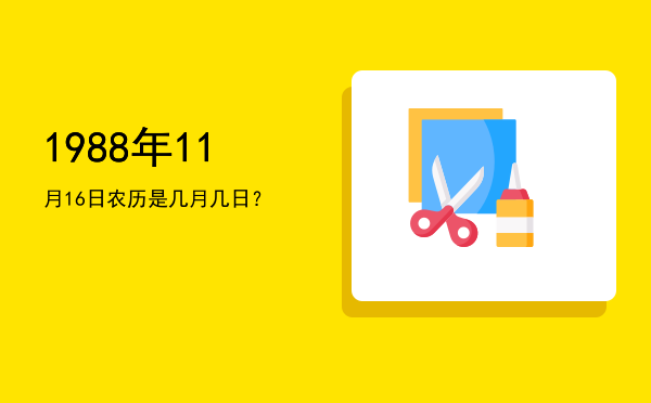 1988年11月16日农历是几月几日?