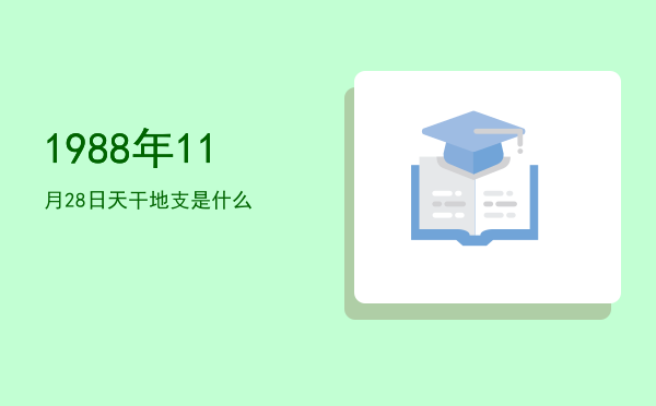 1988年11月28日天干地支是什么
