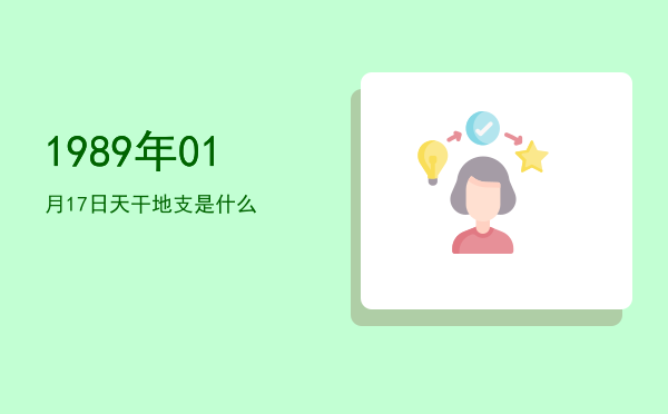 1989年01月17日天干地支是什么