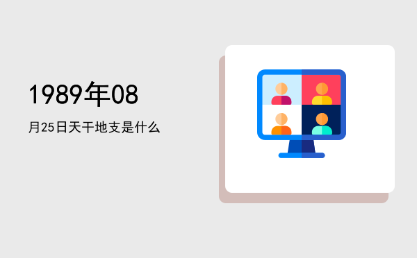 1989年08月25日天干地支是什么