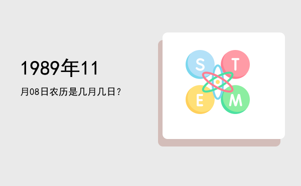 1989年11月08日农历是几月几日?