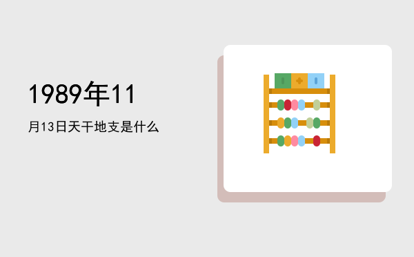 1989年11月13日天干地支是什么