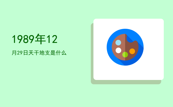 1989年12月29日天干地支是什么