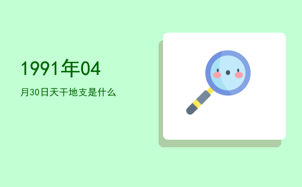 1991年04月30日天干地支是什么