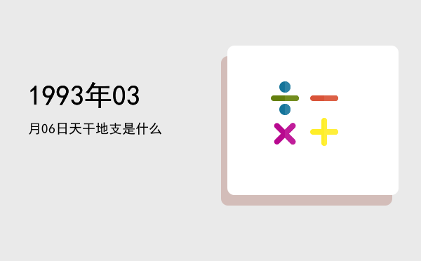 1993年03月06日天干地支是什么