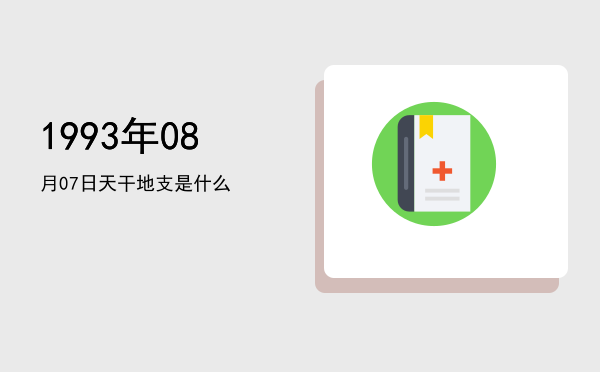 1993年08月07日天干地支是什么