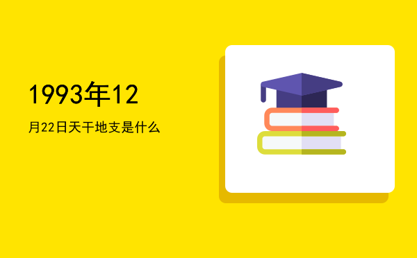 1993年12月22日天干地支是什么