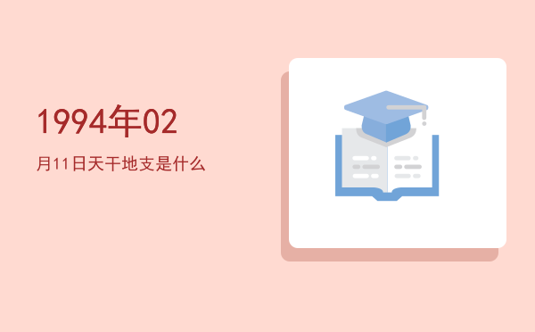 1994年02月11日天干地支是什么