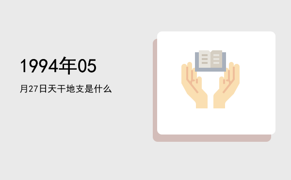 1994年05月27日天干地支是什么