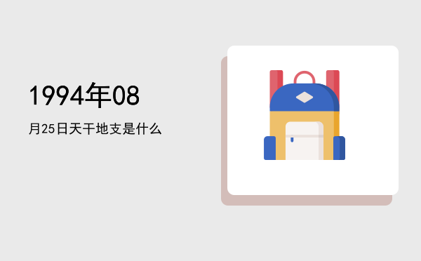 1994年08月25日天干地支是什么